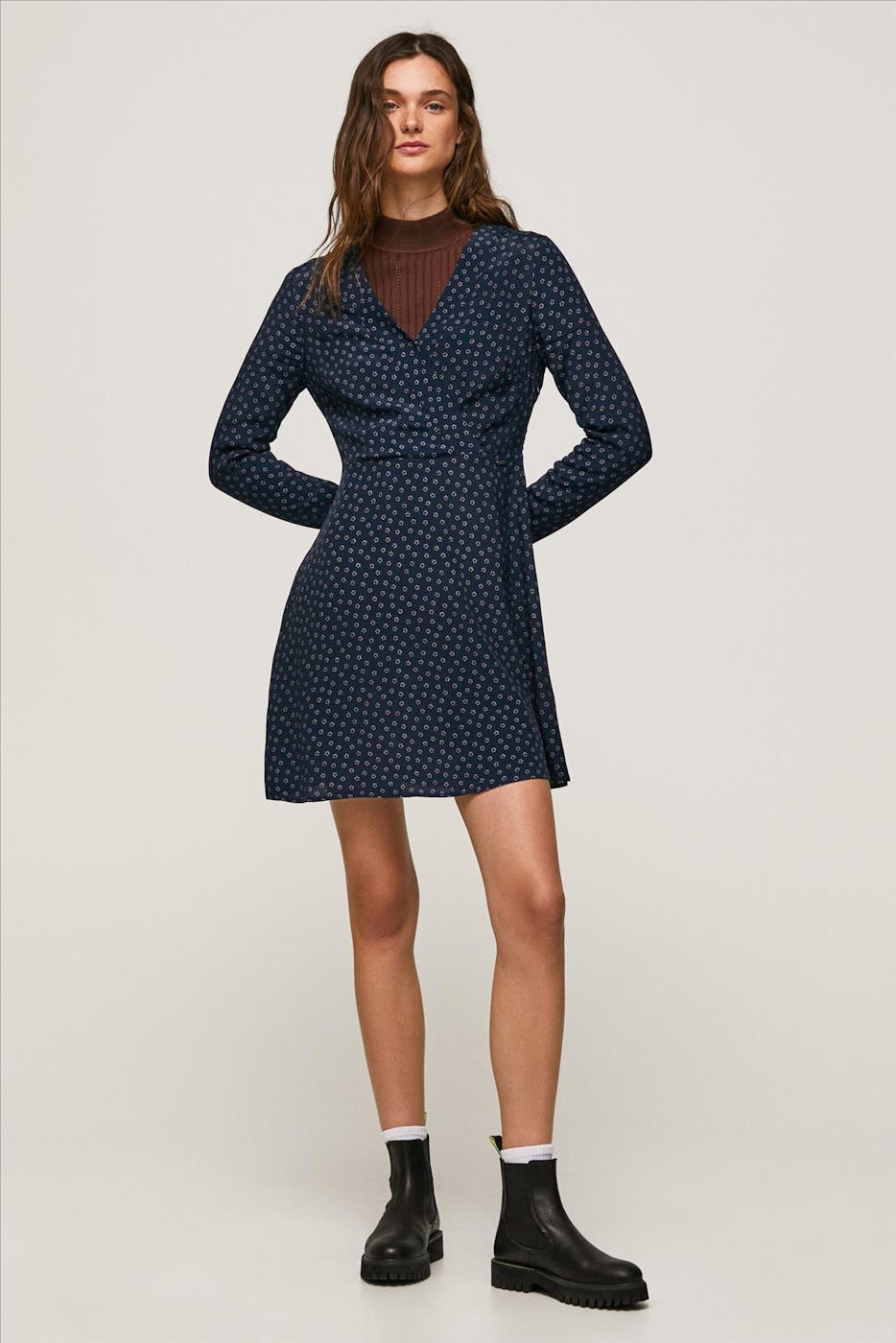 Pepe Jeans London - Donkerblauwe Liuva jurk