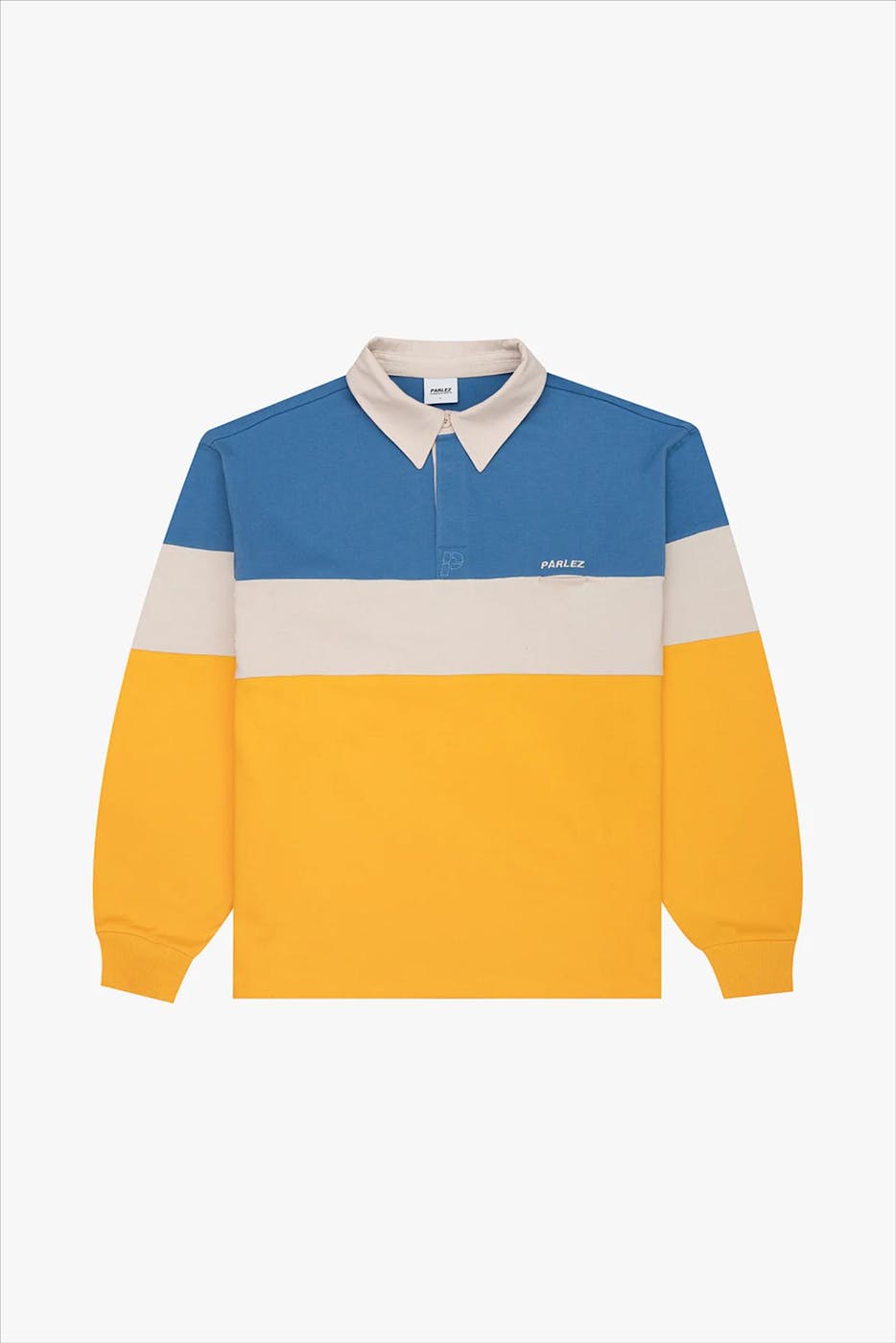 PARLEZ - Blauw-Beige-Gele Strive Rugby sweater