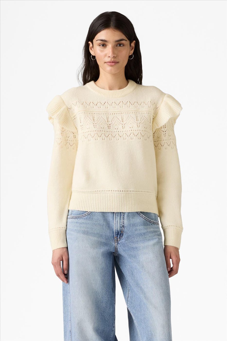 Levi's - Ecru Shane Flutter trui