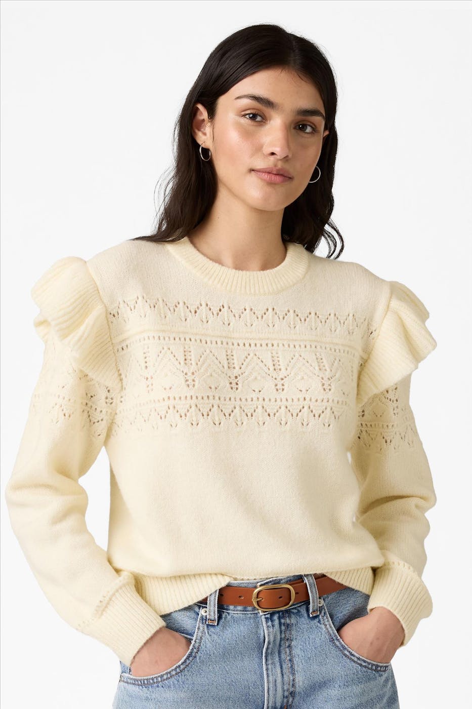 Levi's - Ecru Shane Flutter trui