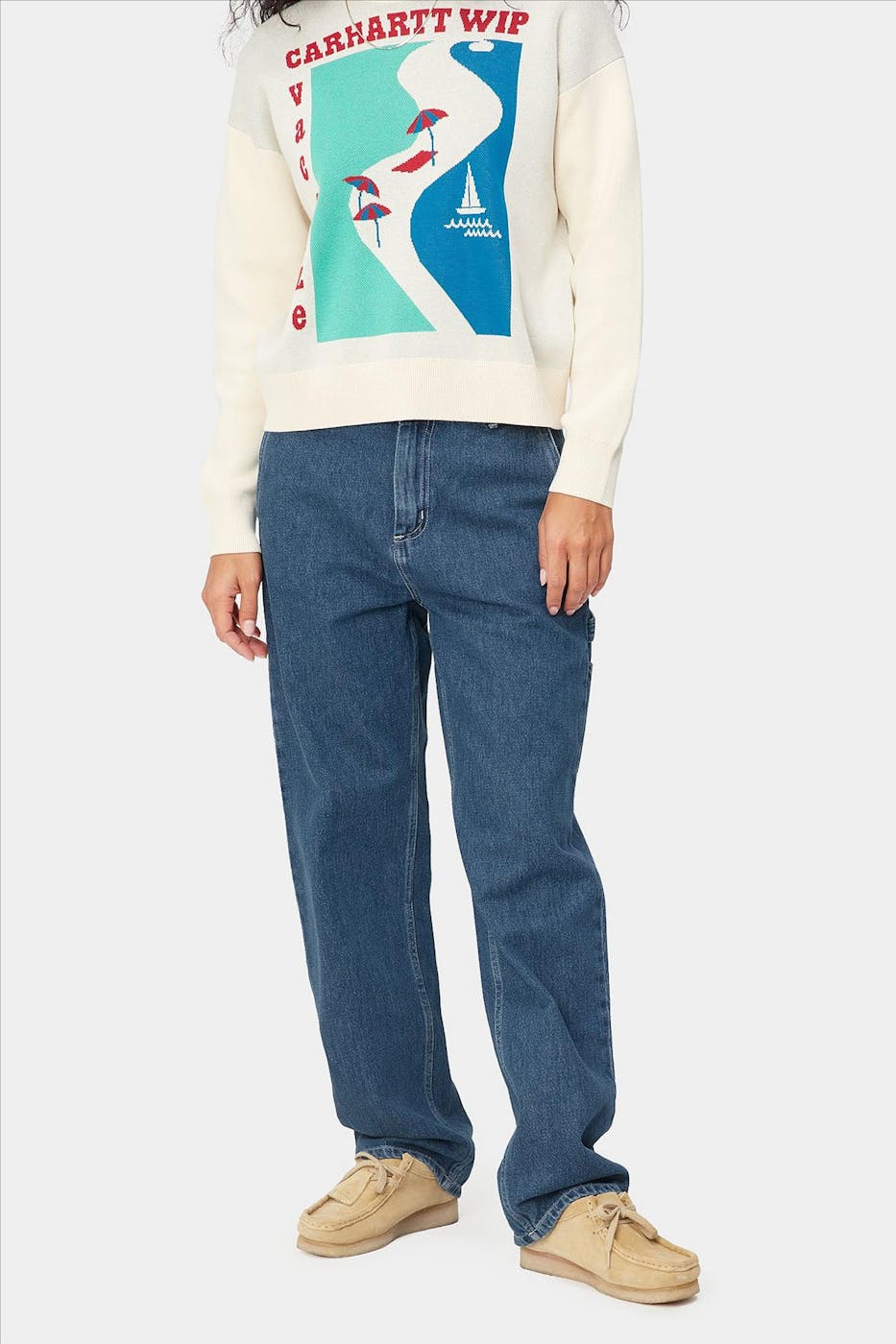 Carhartt WIP - Donkerblauwe Pierce Straight jeans