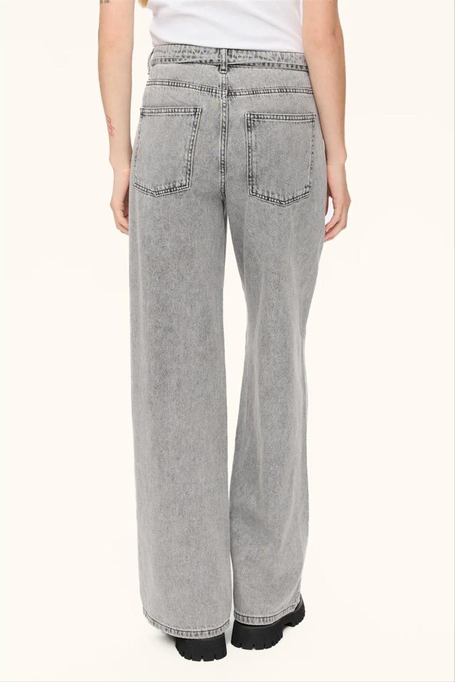 Nümph - Grijze Brooklyn wide jeans