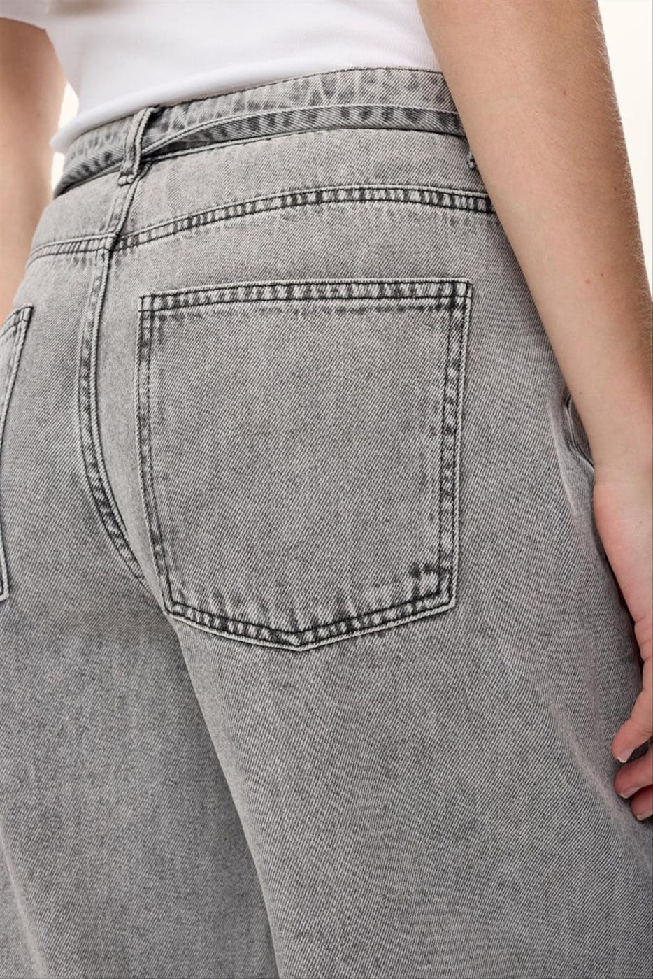Nümph - Grijze Brooklyn wide jeans