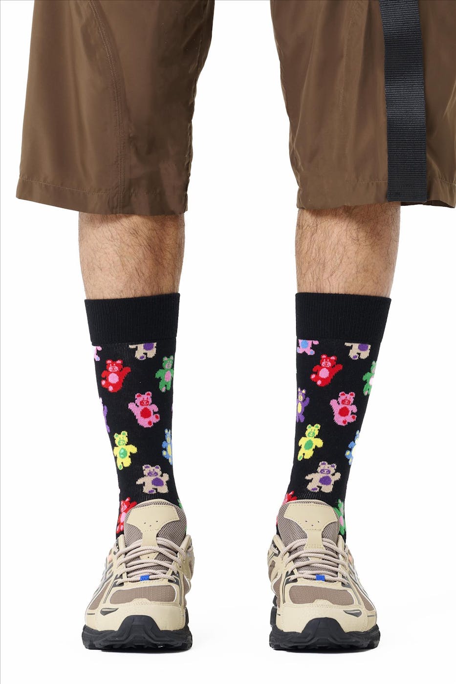 Happy Socks - Zwarte-Multicolour Beertjes sokken, maat: 36-40