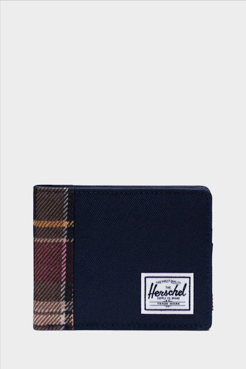 Herschel - Donkerblauwe Geruite Roy portemonnee