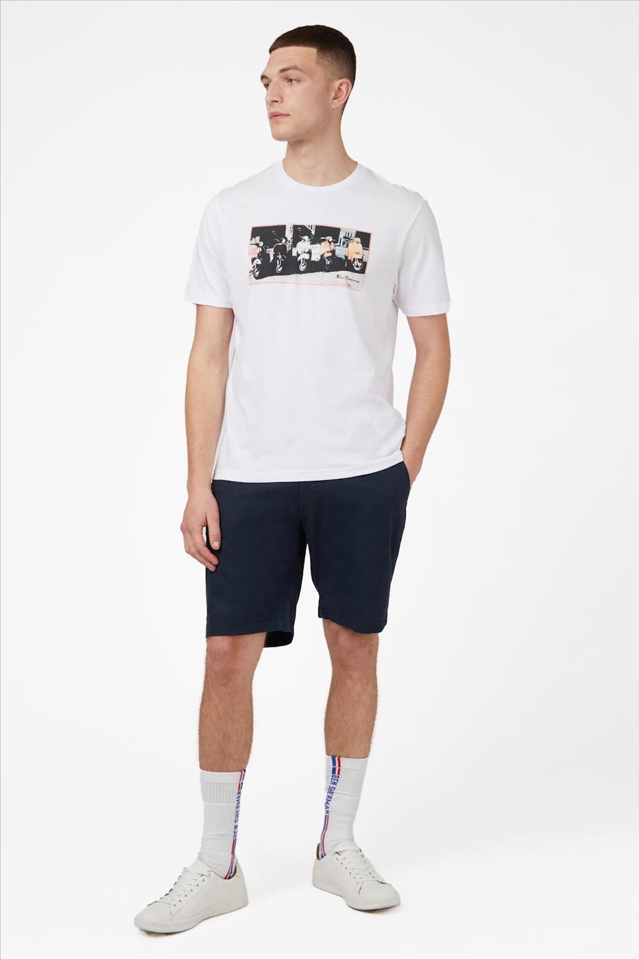 Ben Sherman - Witte Vespa T-shirt