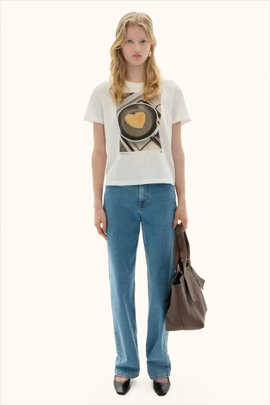 Thinking Mu - Witte Pancake Ida T-shirt