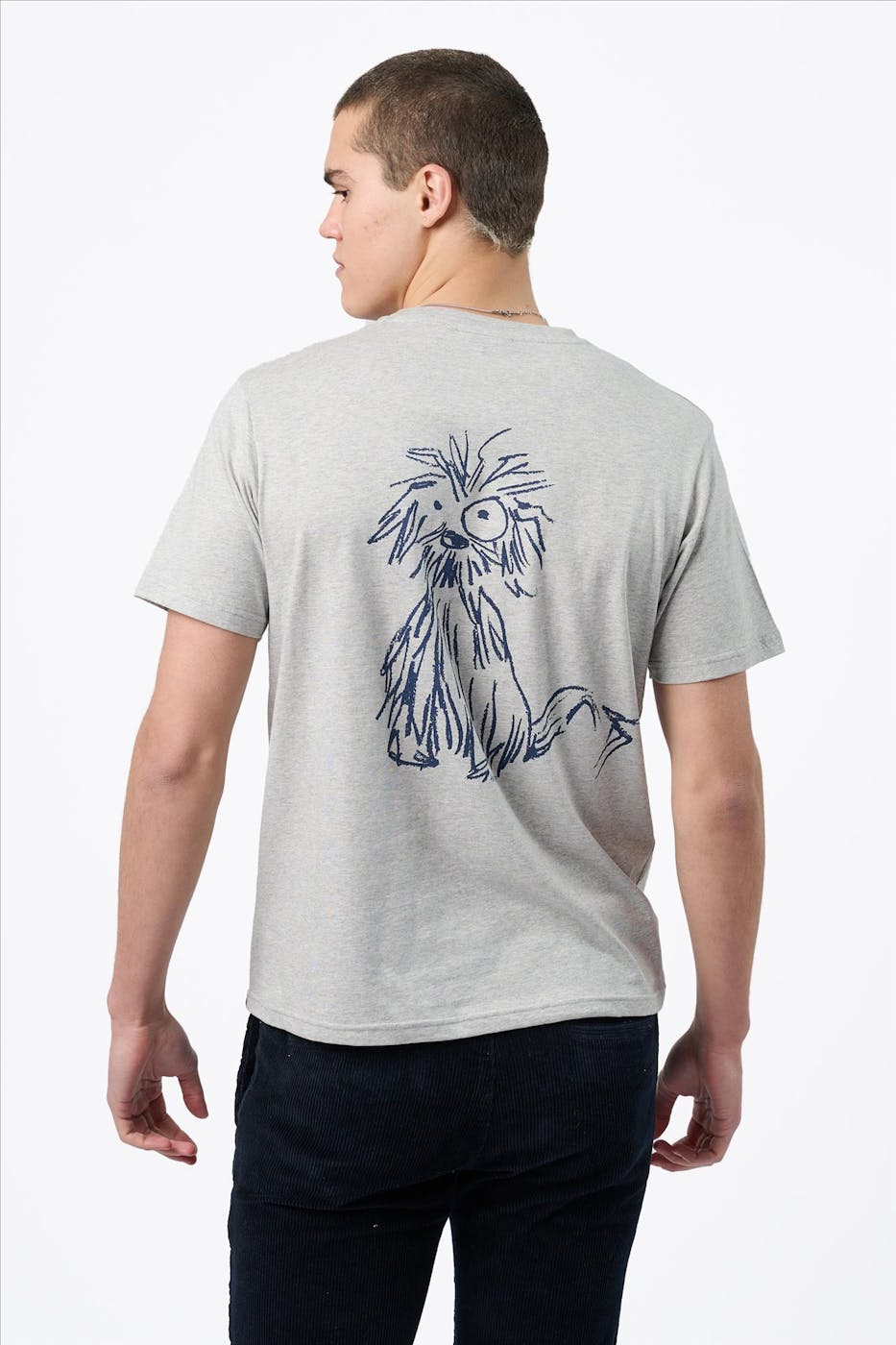 Antwrp - Grijze Doggy Backprint T-shirt