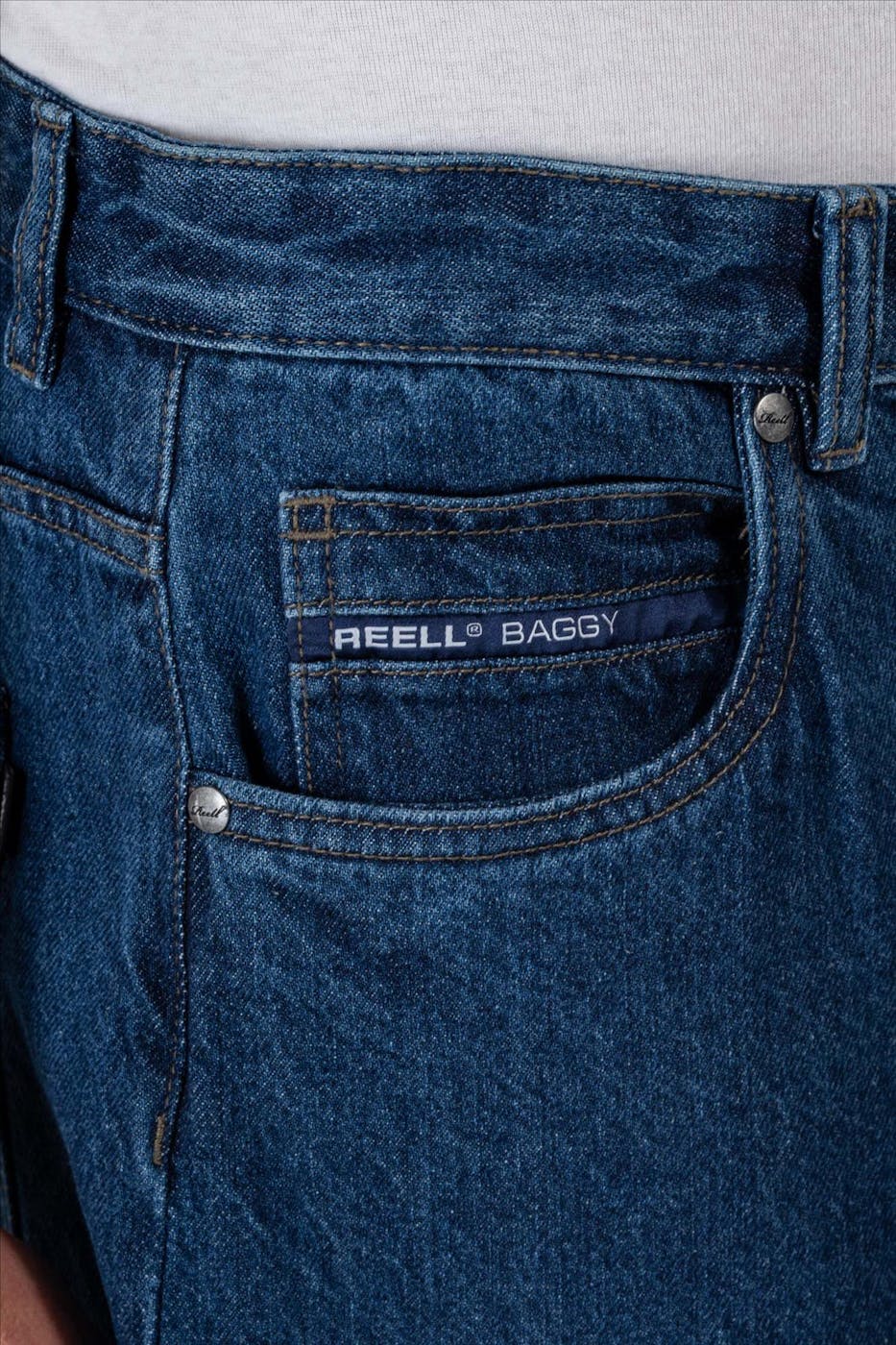 Reell - Donkerblauwe Baggy Tapered jeans