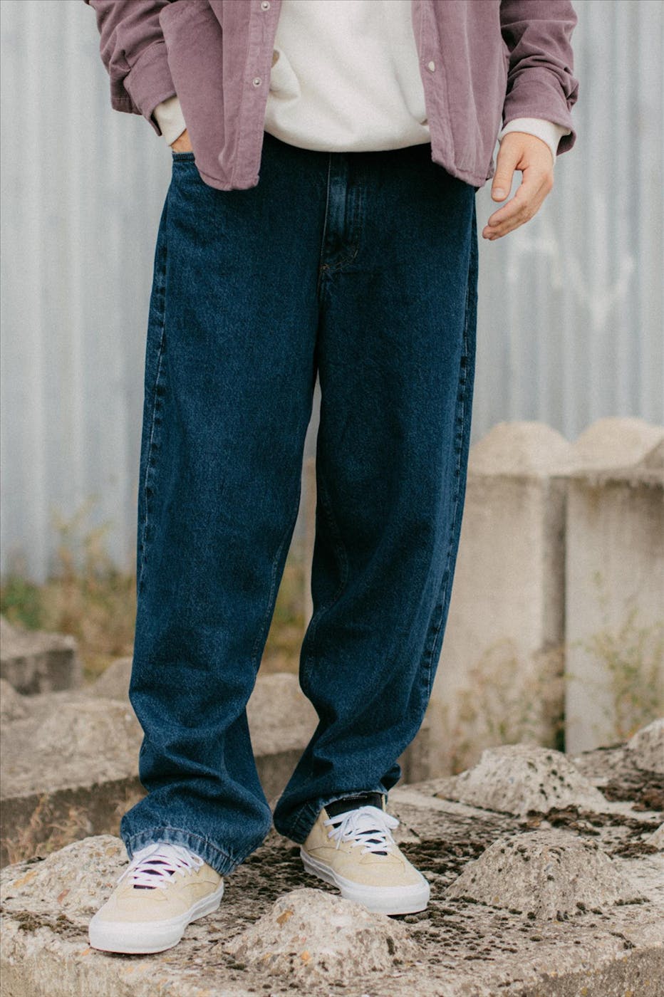 Reell - Donkerblauwe Baggy Tapered jeans