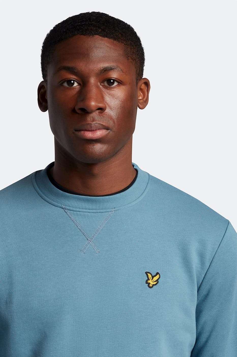 Lyle & Scott - Blauwe Skipton Crew Neck sweater