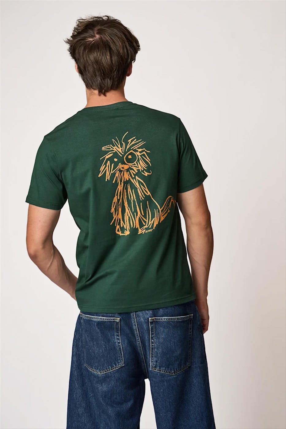 Antwrp - Donkergroene Doggy Backprint T-shirt