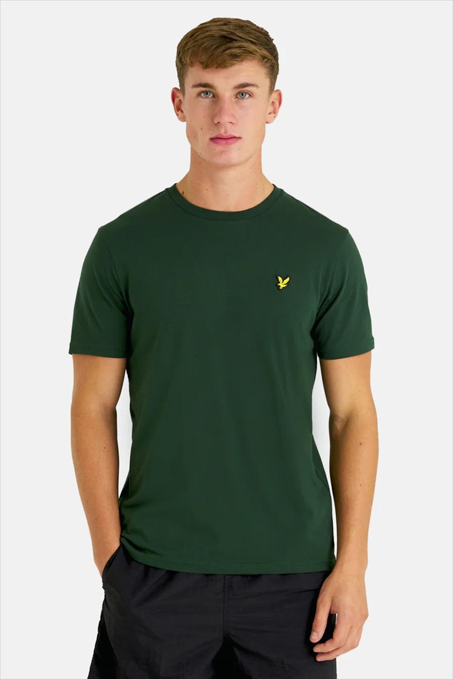 Lyle & Scott - Donkergroene Plain t-shirt