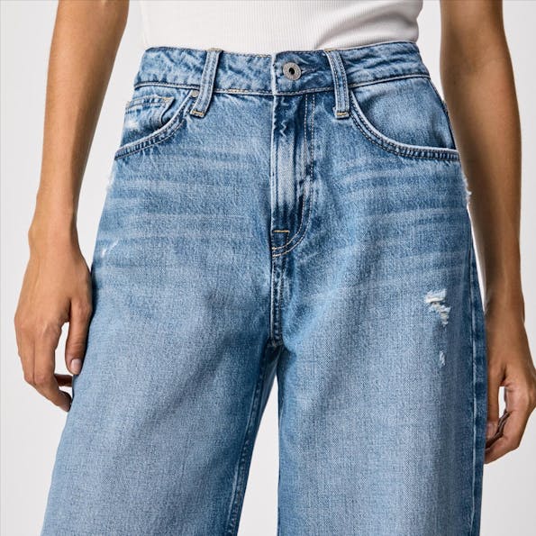 Pepe Jeans London - Lichtblauwe Wide Leg High Waist Faith jeans