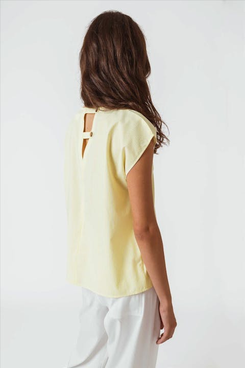 SkunkFunk - Geel-wit gestreepte Birjine blouse