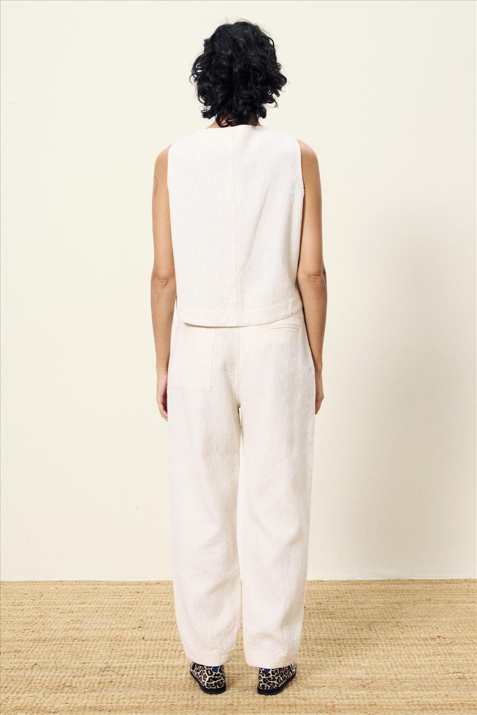 FRNCH - Ecru Pepita broek