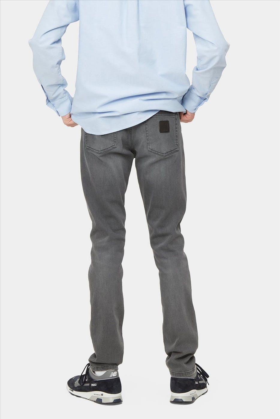 Carhartt WIP - Donkergrijze Rebel Pant slim tapered jeans
