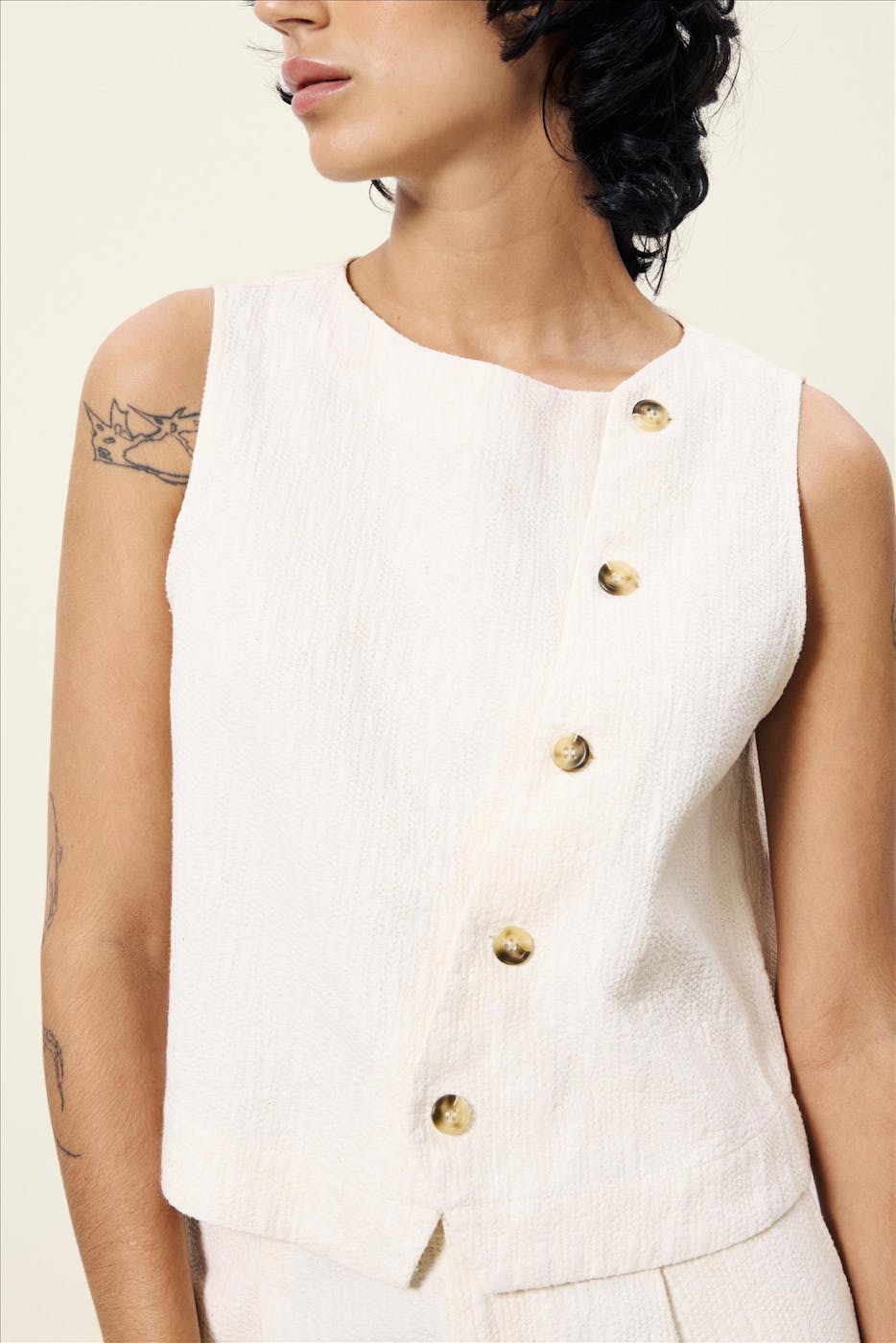 FRNCH - Ecru Pepita broek