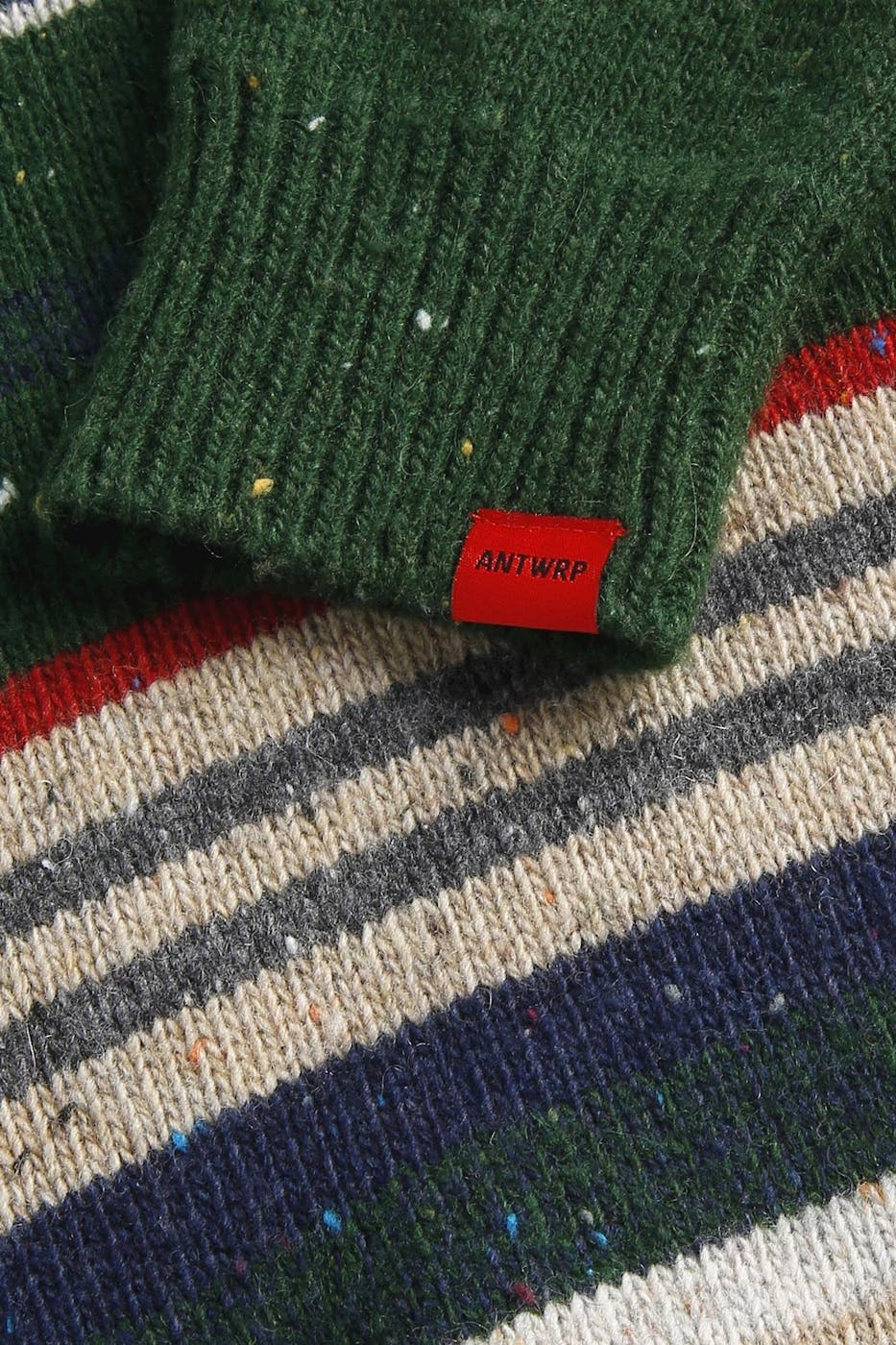 Antwrp - Groene Striped Neppy Yarn trui