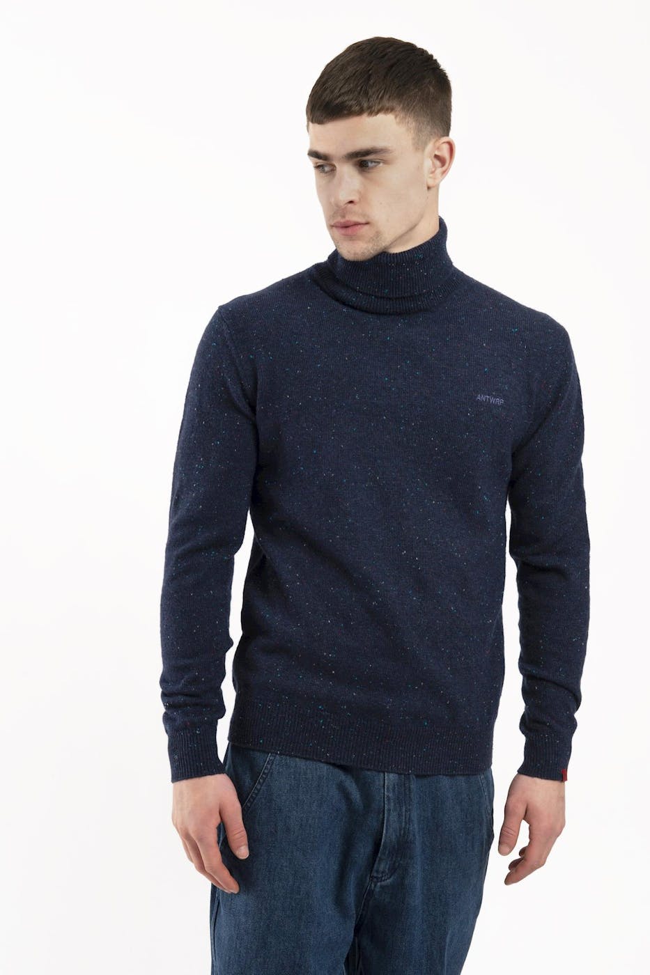 Antwrp - Donkerblauwe Neppy Yarn coltrui