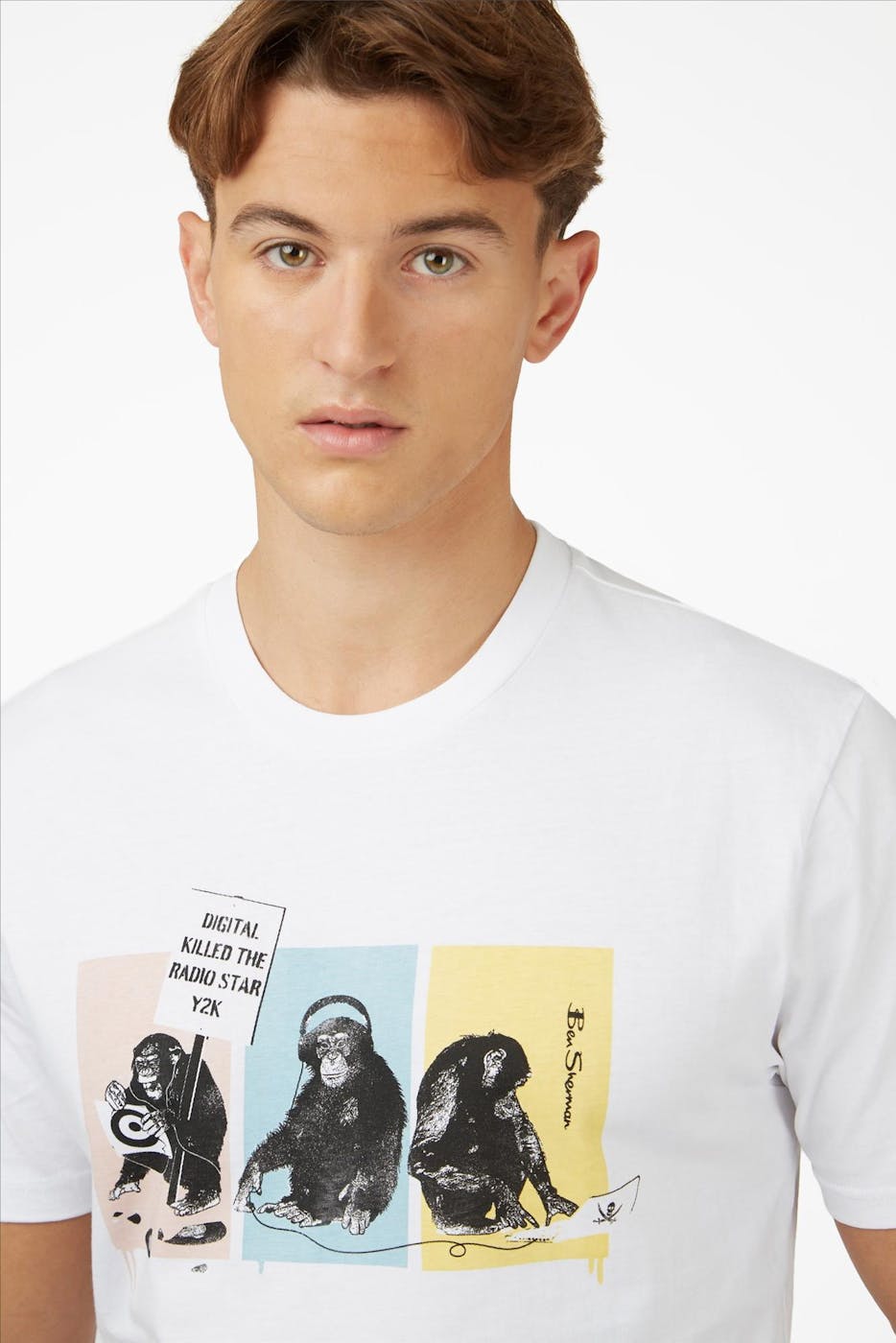 Ben Sherman - Witte 2000s Graphic T-shirt