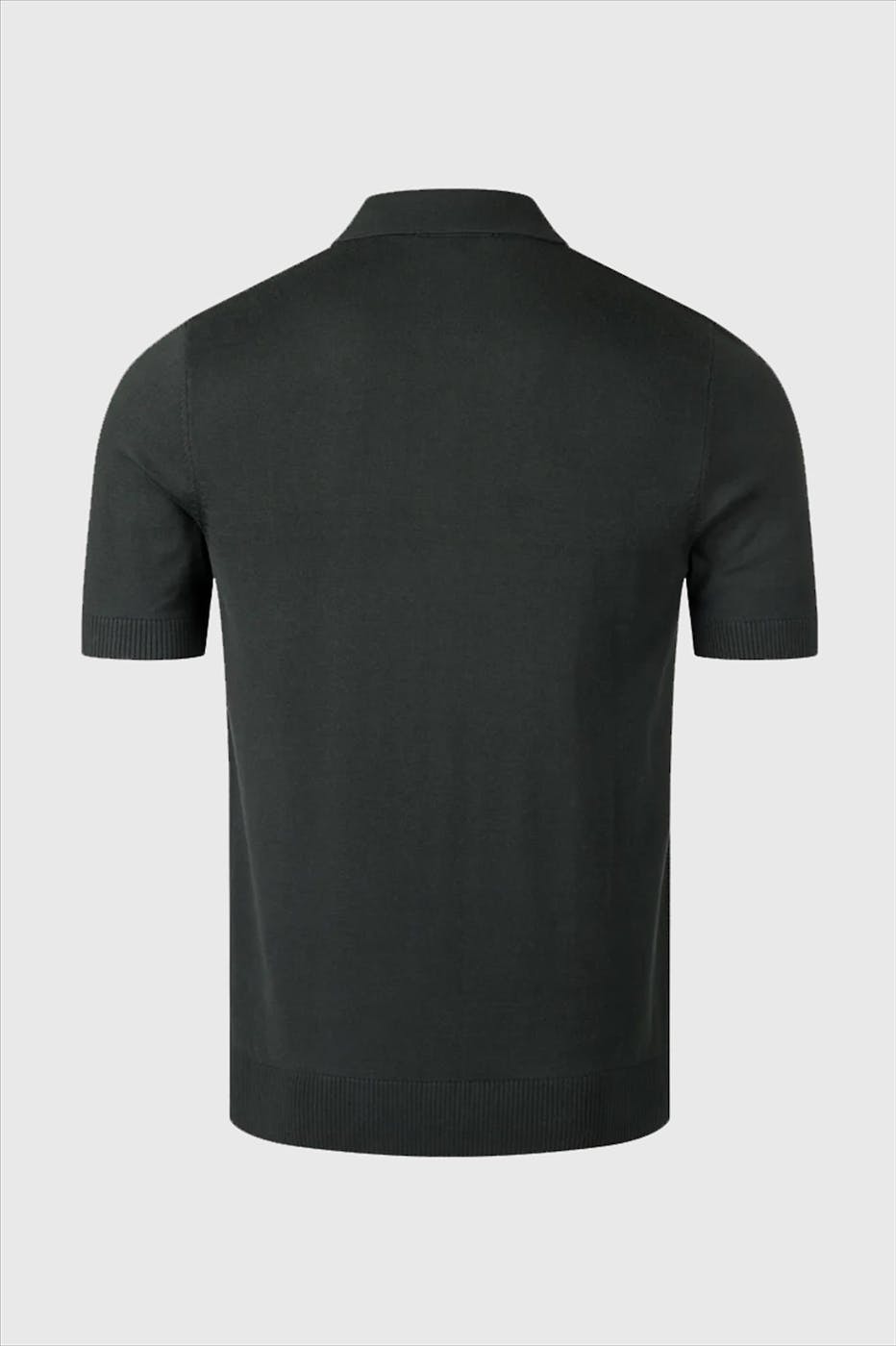 Fred Perry - Donkergroene Waffle Stitch polo