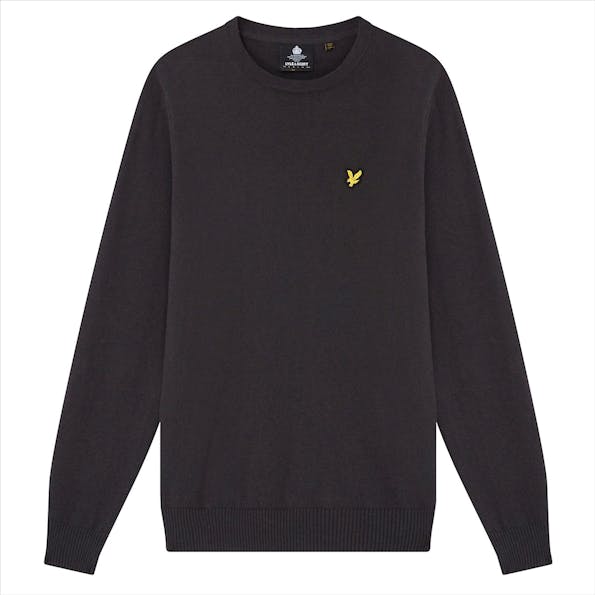 Lyle & Scott - Donkergrijze Merino trui