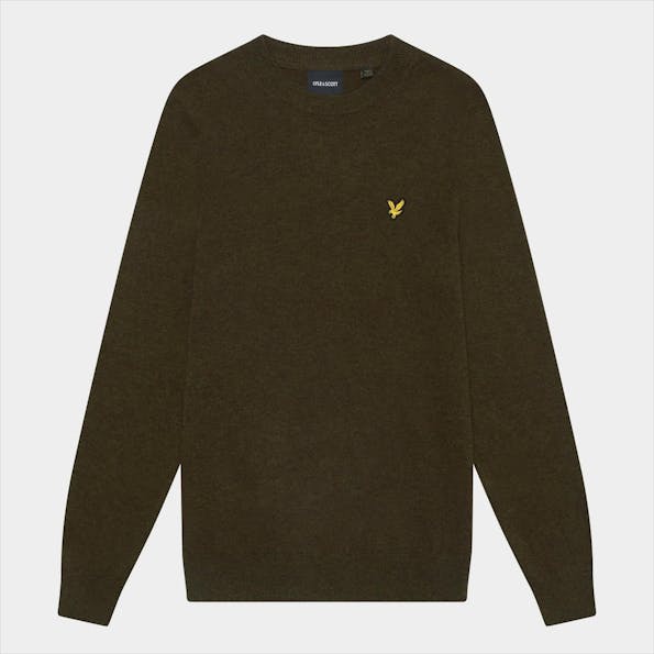 Lyle & Scott - Olijfgroene Lambswool Blend trui