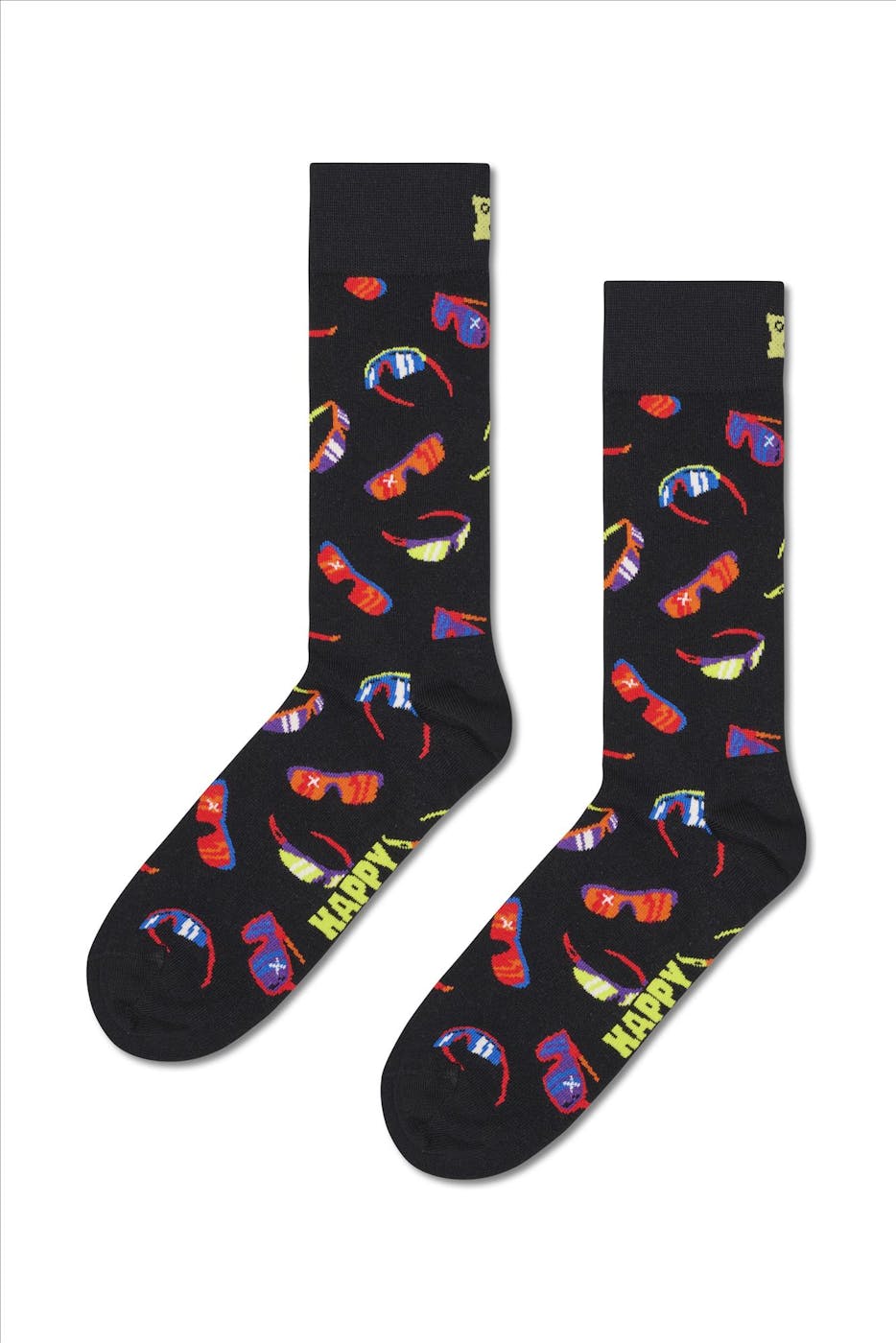Happy Socks - Zwarte Glasses sokken, maat: 41-46