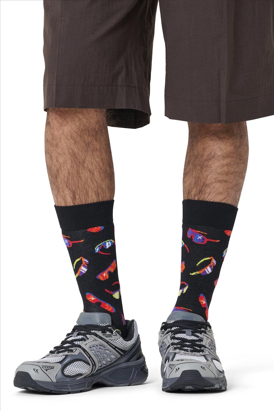 Happy Socks - Zwarte Glasses sokken, maat: 41-46