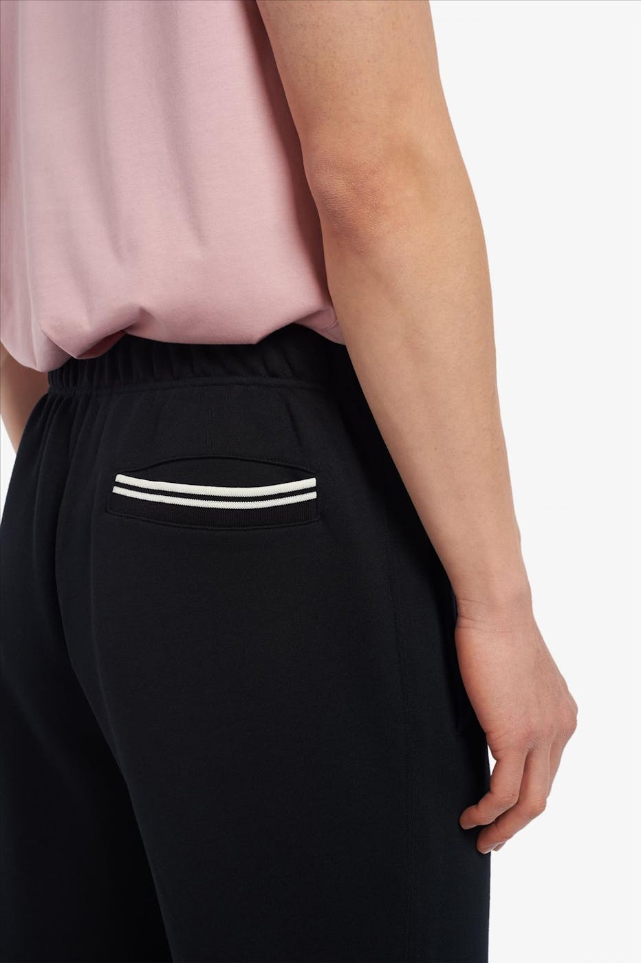 Fred Perry - Zwart-witte Loopsack sweatpants