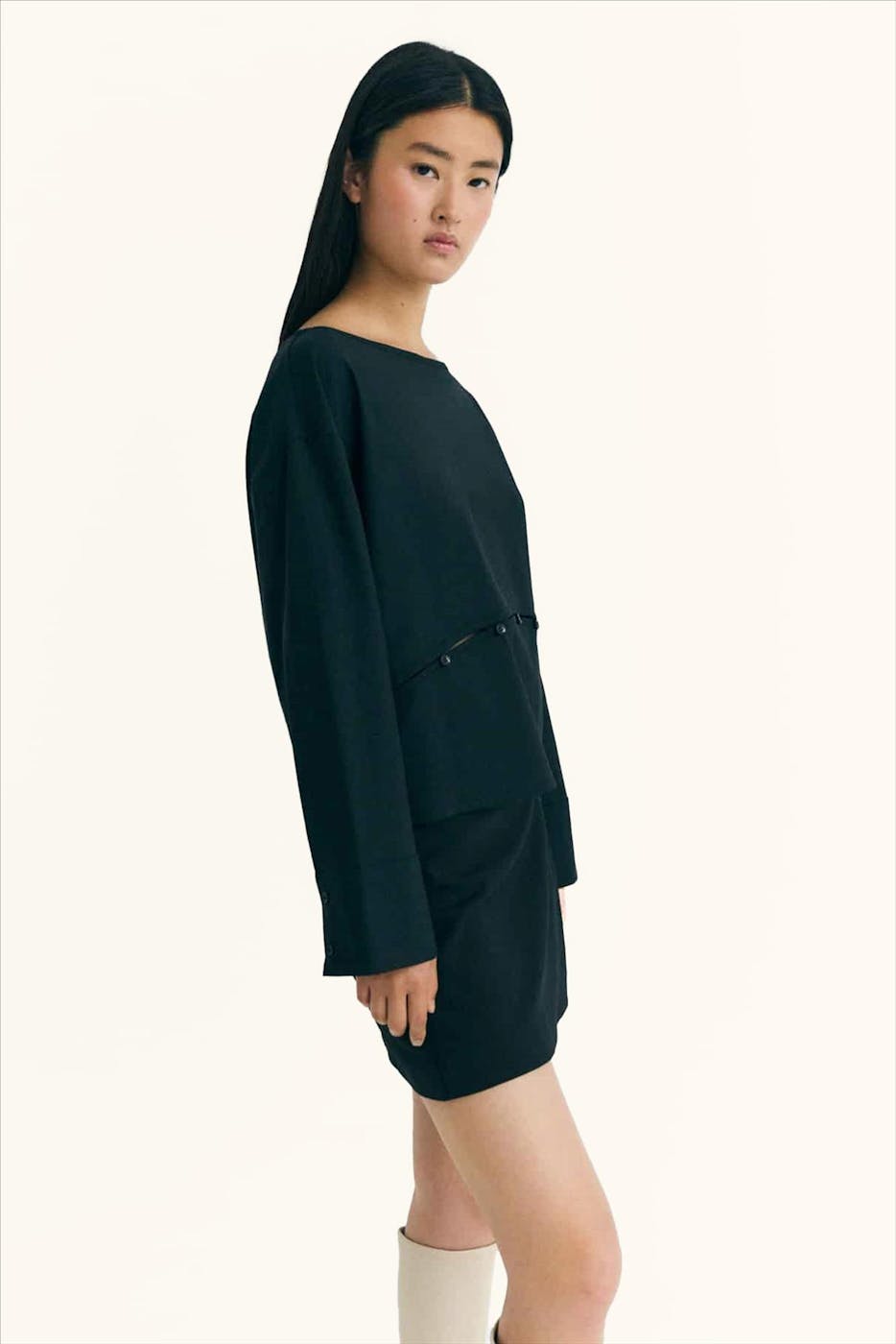 Thinking Mu - Zwarte Marion blouse