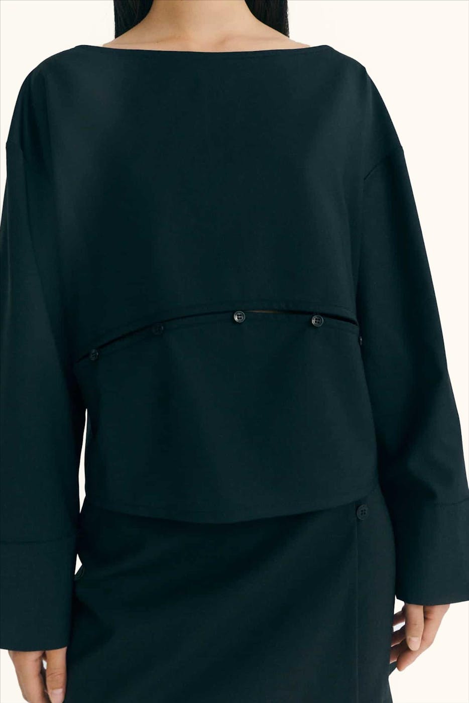 Thinking Mu - Zwarte Marion blouse