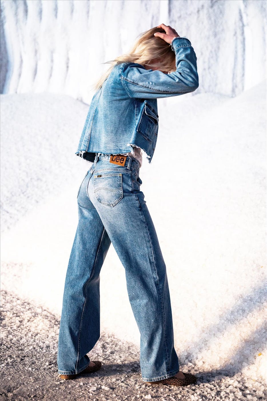 Lee - Middenblauwe Rider Loose jeans