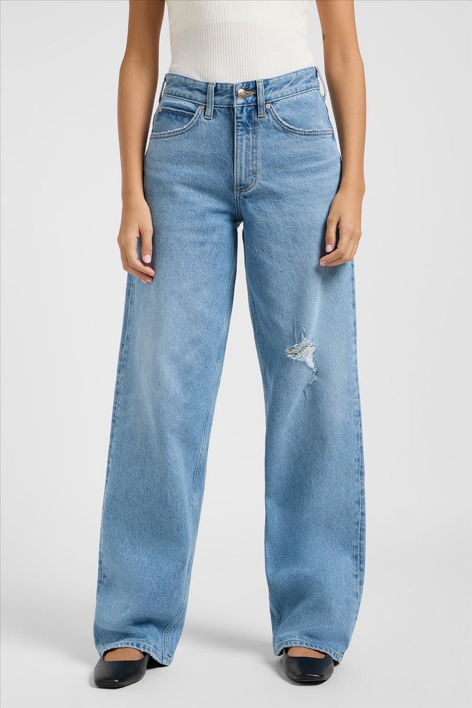 Lee - Middenblauwe Rider Loose jeans