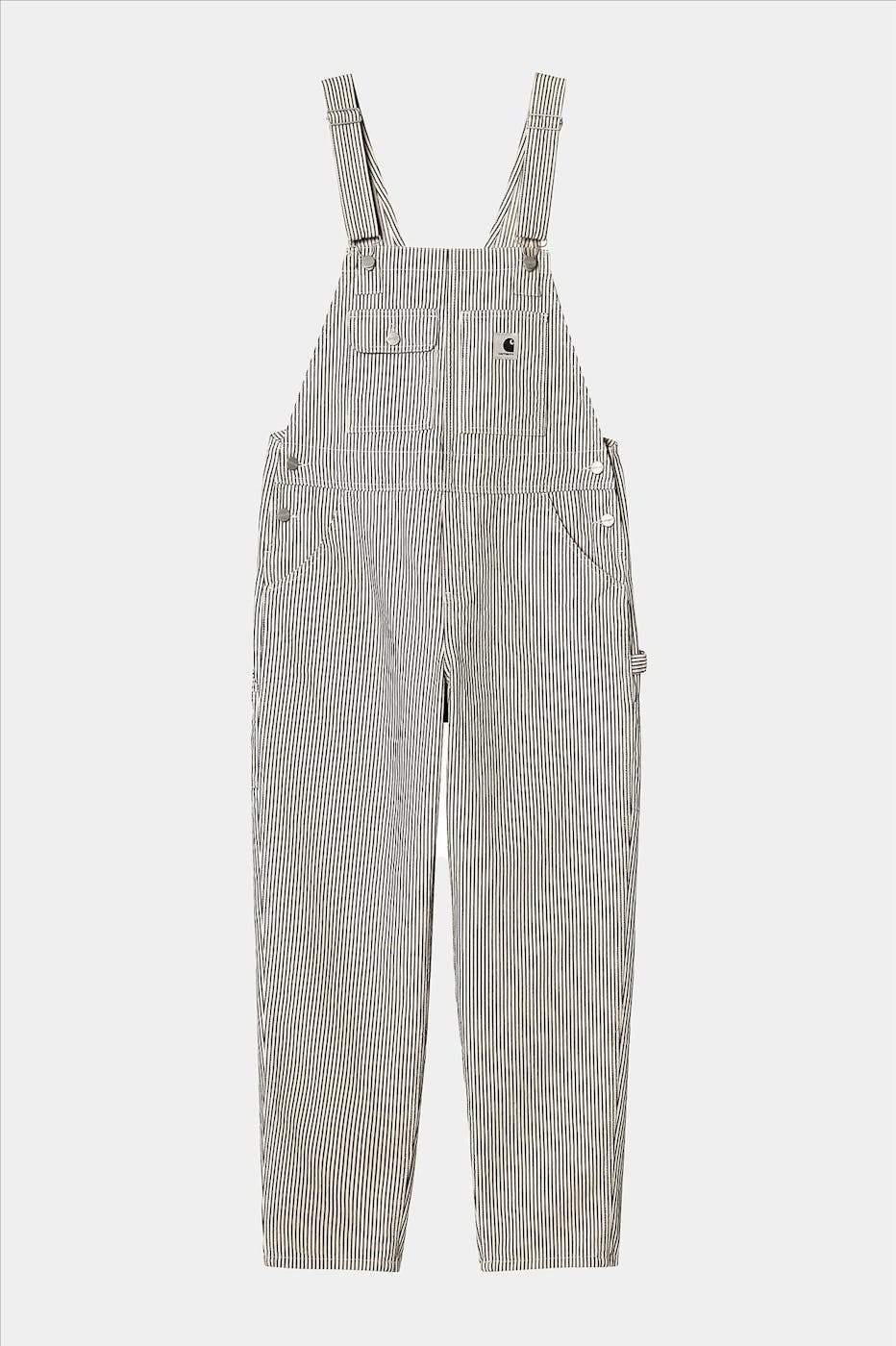 Carhartt WIP - Ecru-Zwarte Haywood Bib salopette