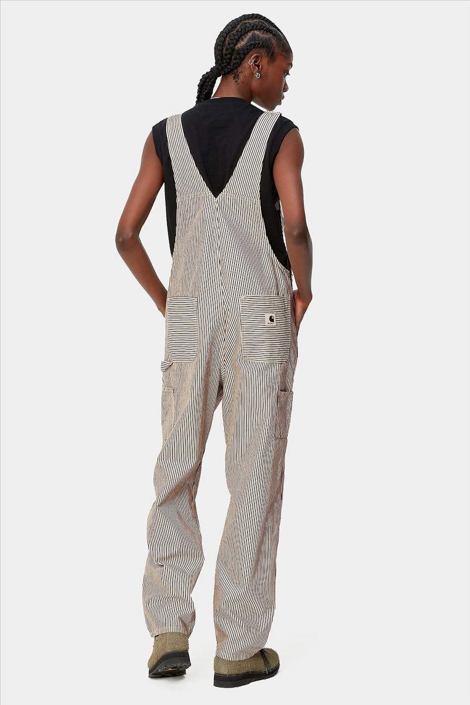 Carhartt WIP - Ecru-Zwarte Haywood Bib salopette
