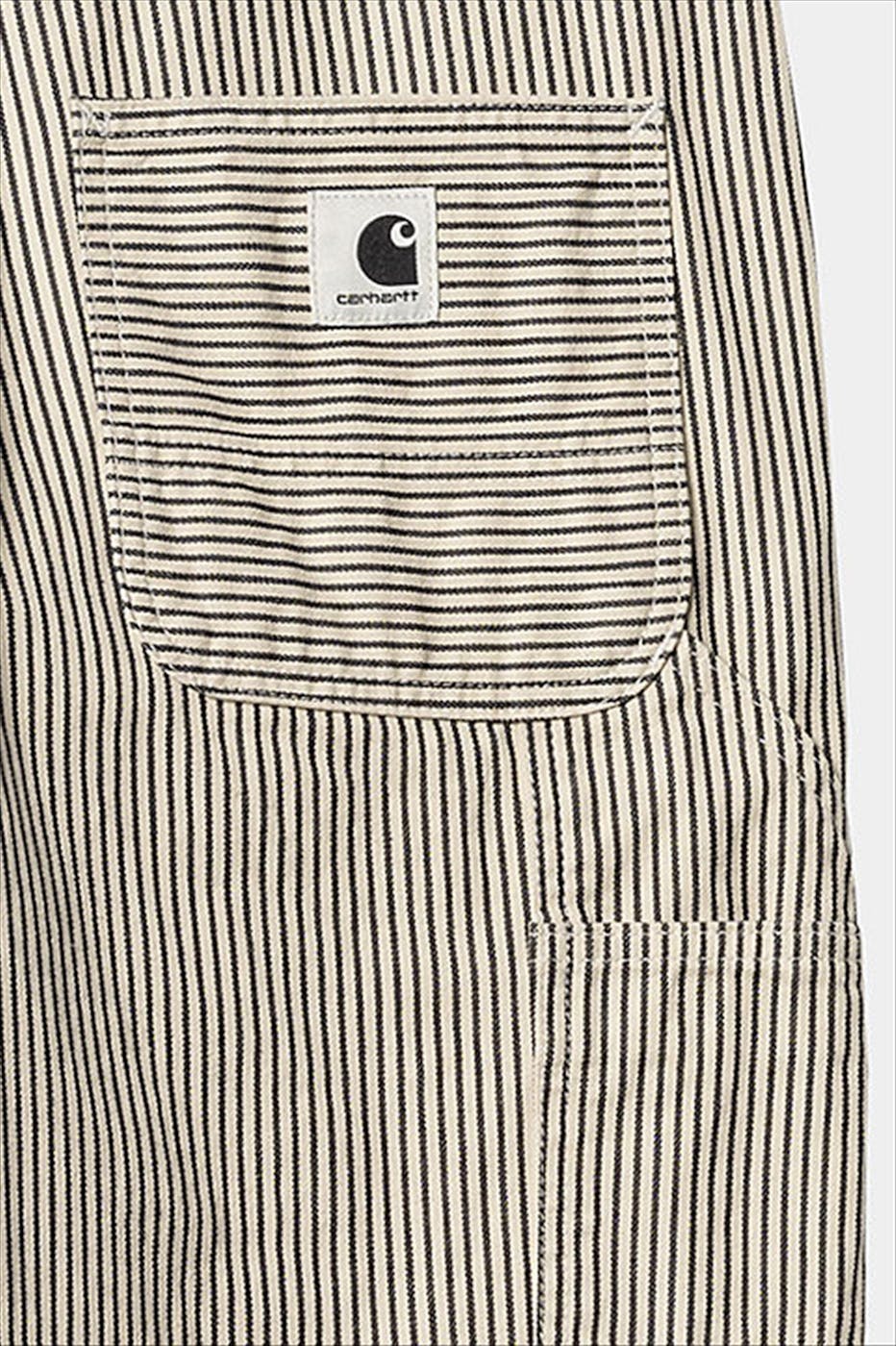 Carhartt WIP - Ecru-Zwarte Haywood Bib salopette