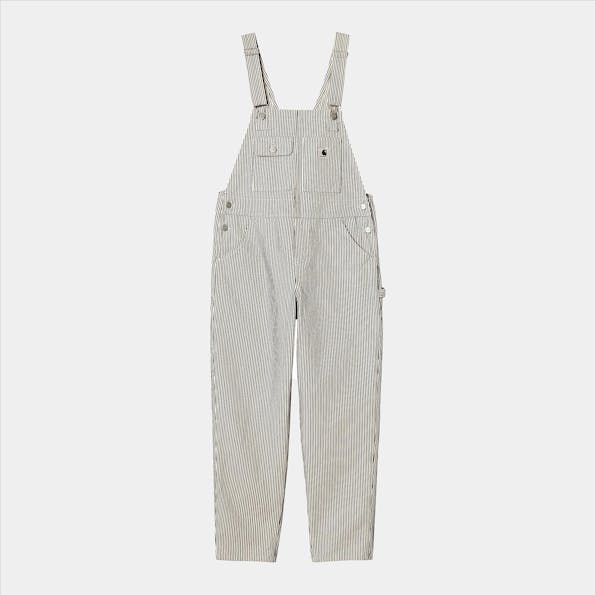Carhartt WIP - Ecru-Zwarte Haywood Bib salopette