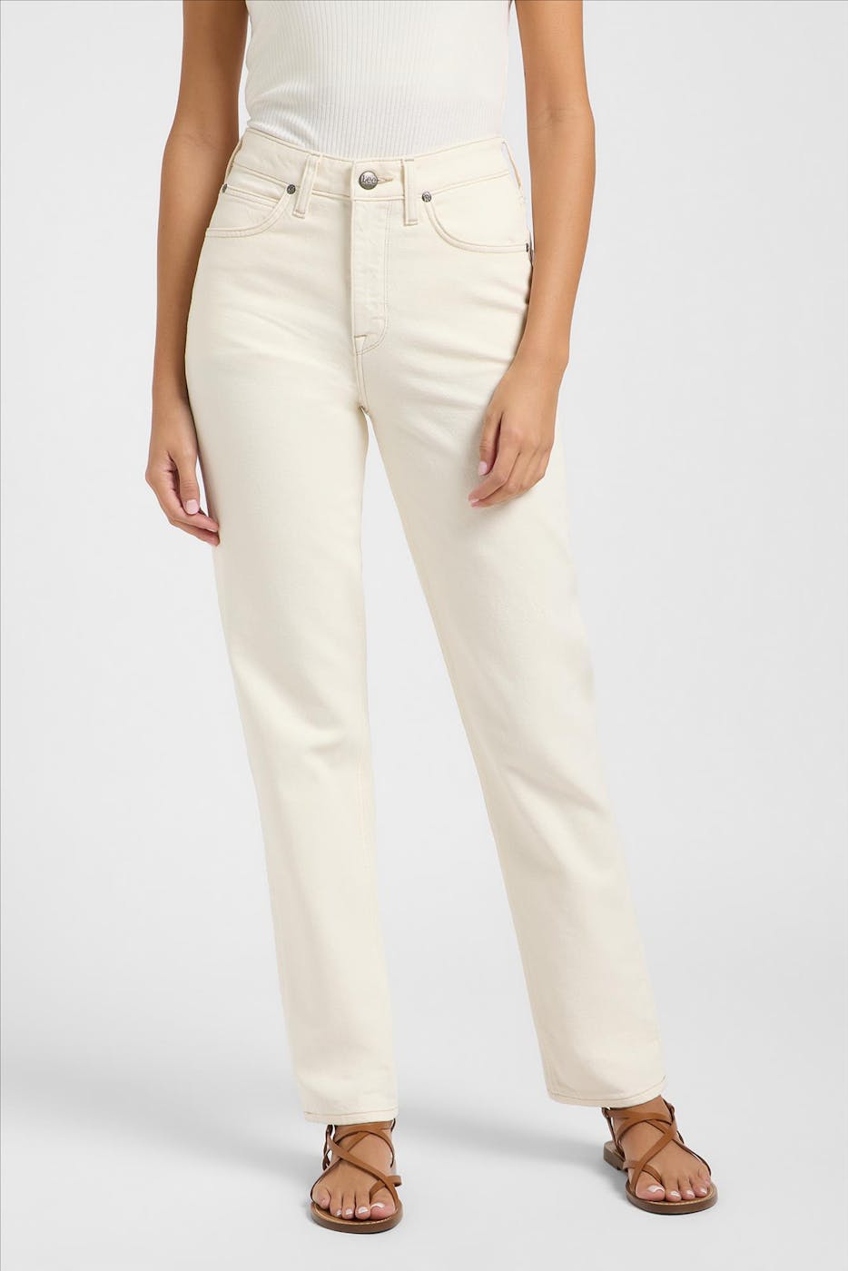 Lee - Ecru Carol straight jeans