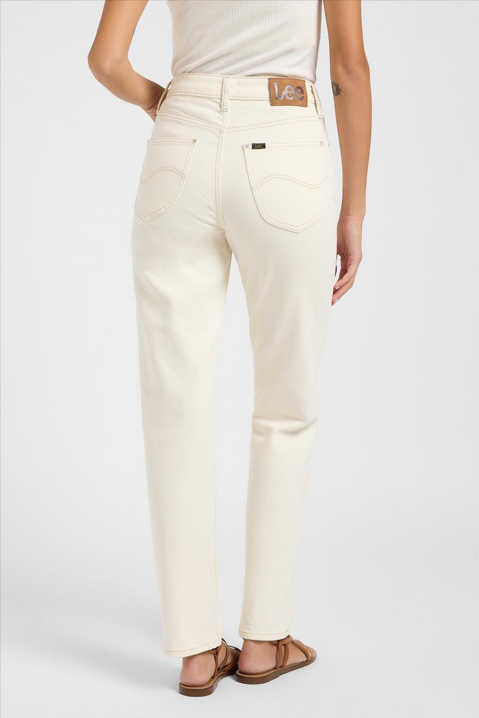 Lee - Ecru Carol straight jeans