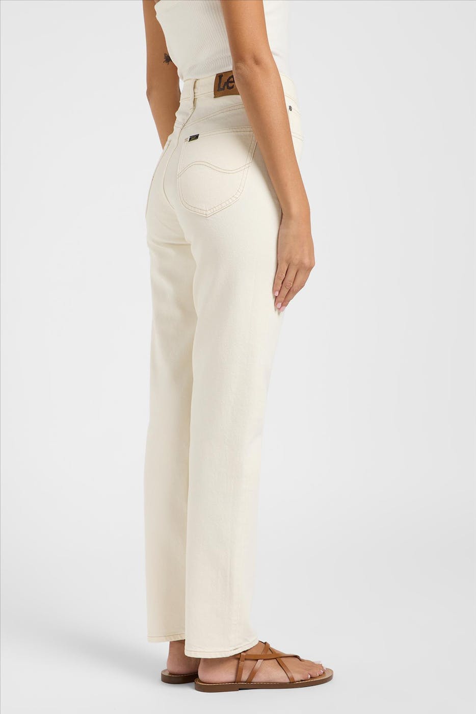 Lee - Ecru Carol straight jeans