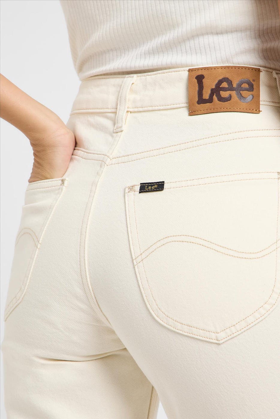 Lee - Ecru Carol straight jeans