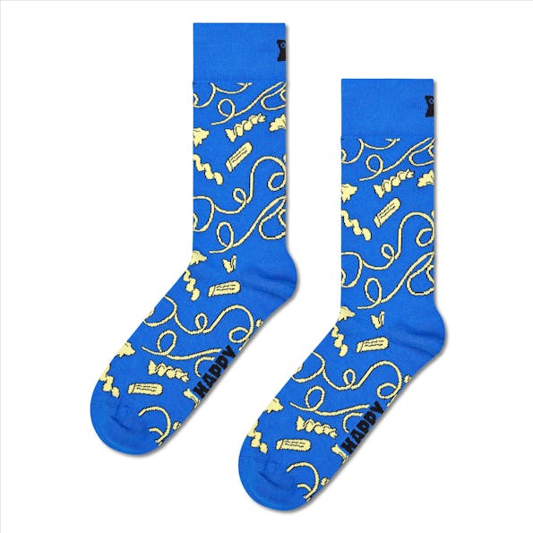 Happy Socks - Blauw-Gele Pasta sokken, maat: 41-46