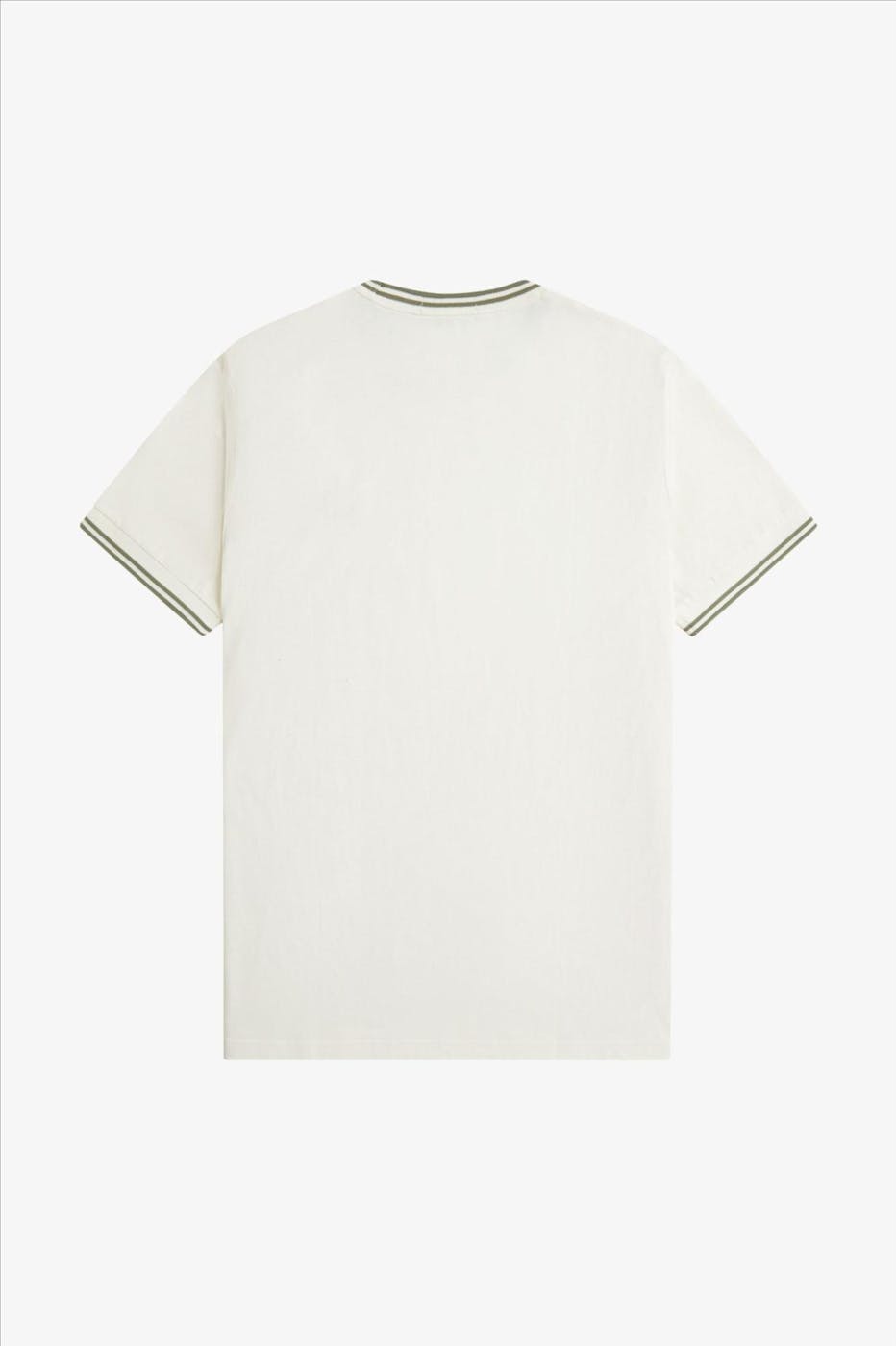 Fred Perry - Ecru-mintgroene Twin Tipped T-shirt