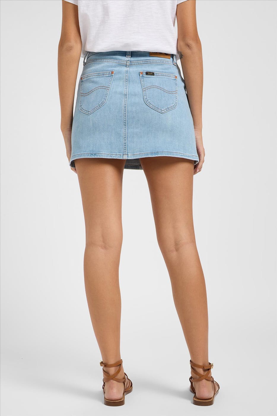 Lee - Lichtblauwe Double Seamed jeansrok