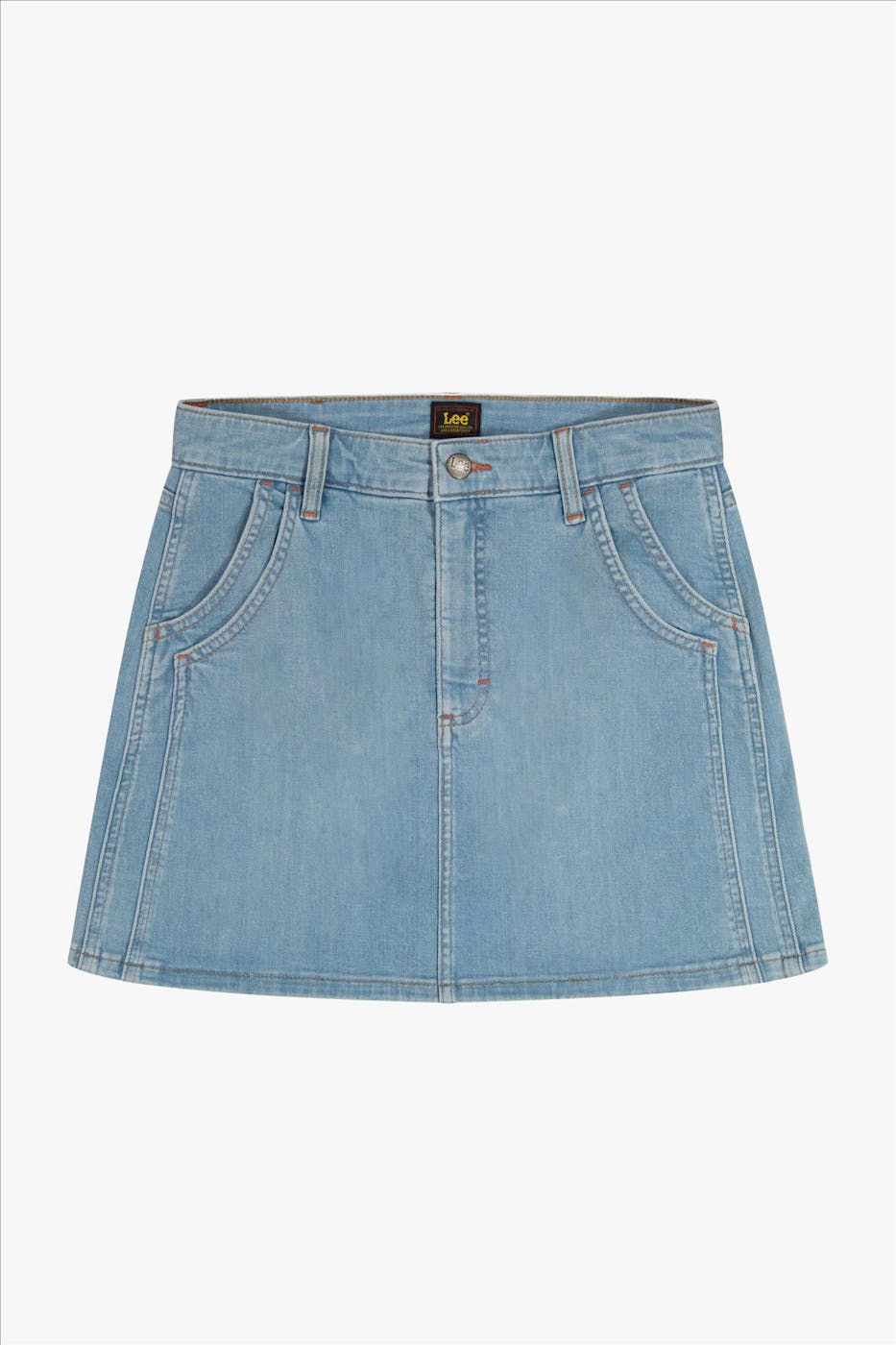 Lee - Lichtblauwe Double Seamed jeansrok