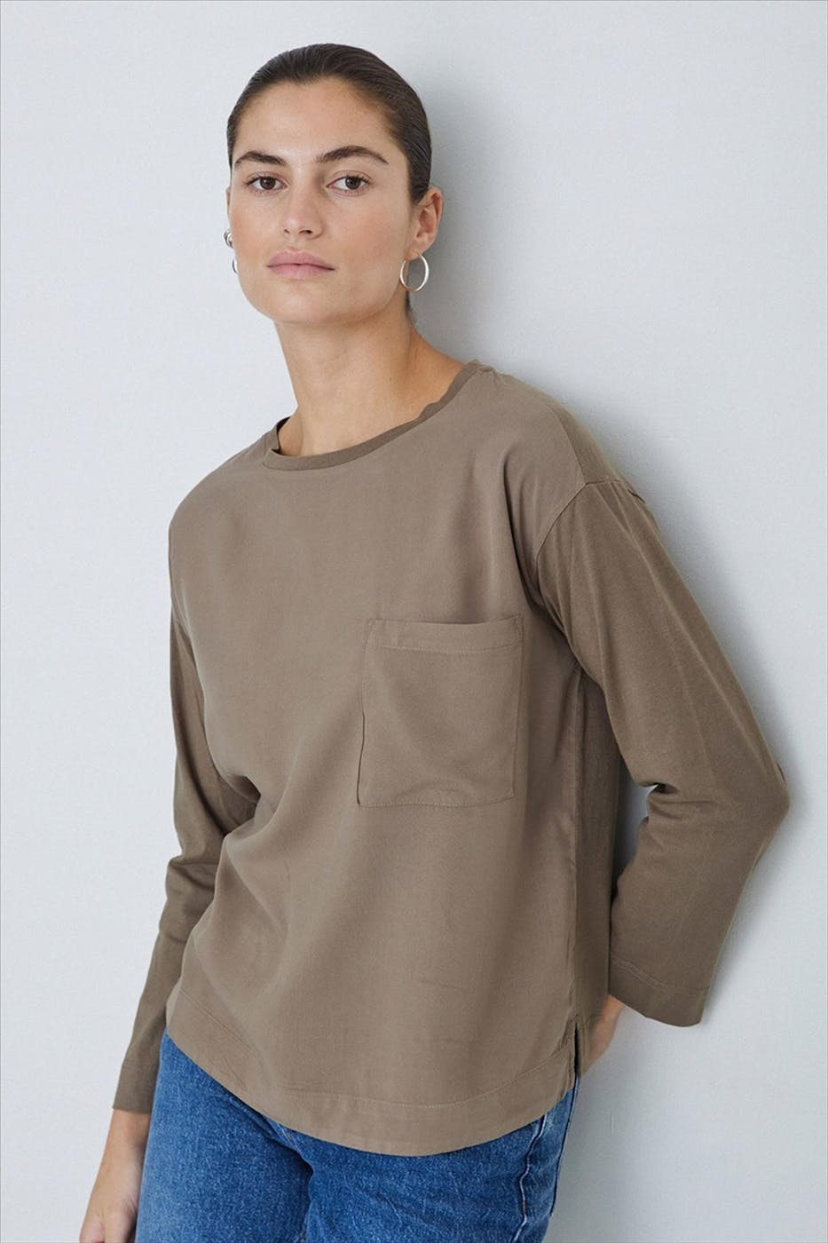 YERSE - Kaki Sateen longsleeve