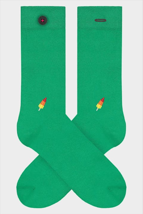 A'dam - Groene Adam sokken met raketijsje, maat: 41-46