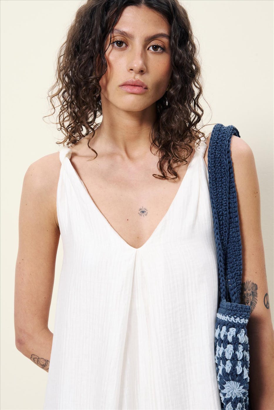 FRNCH - Witte Lauria jurk